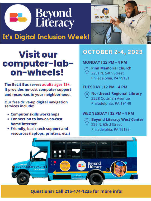 Beyond Literacy Digital Inclusion Week flier