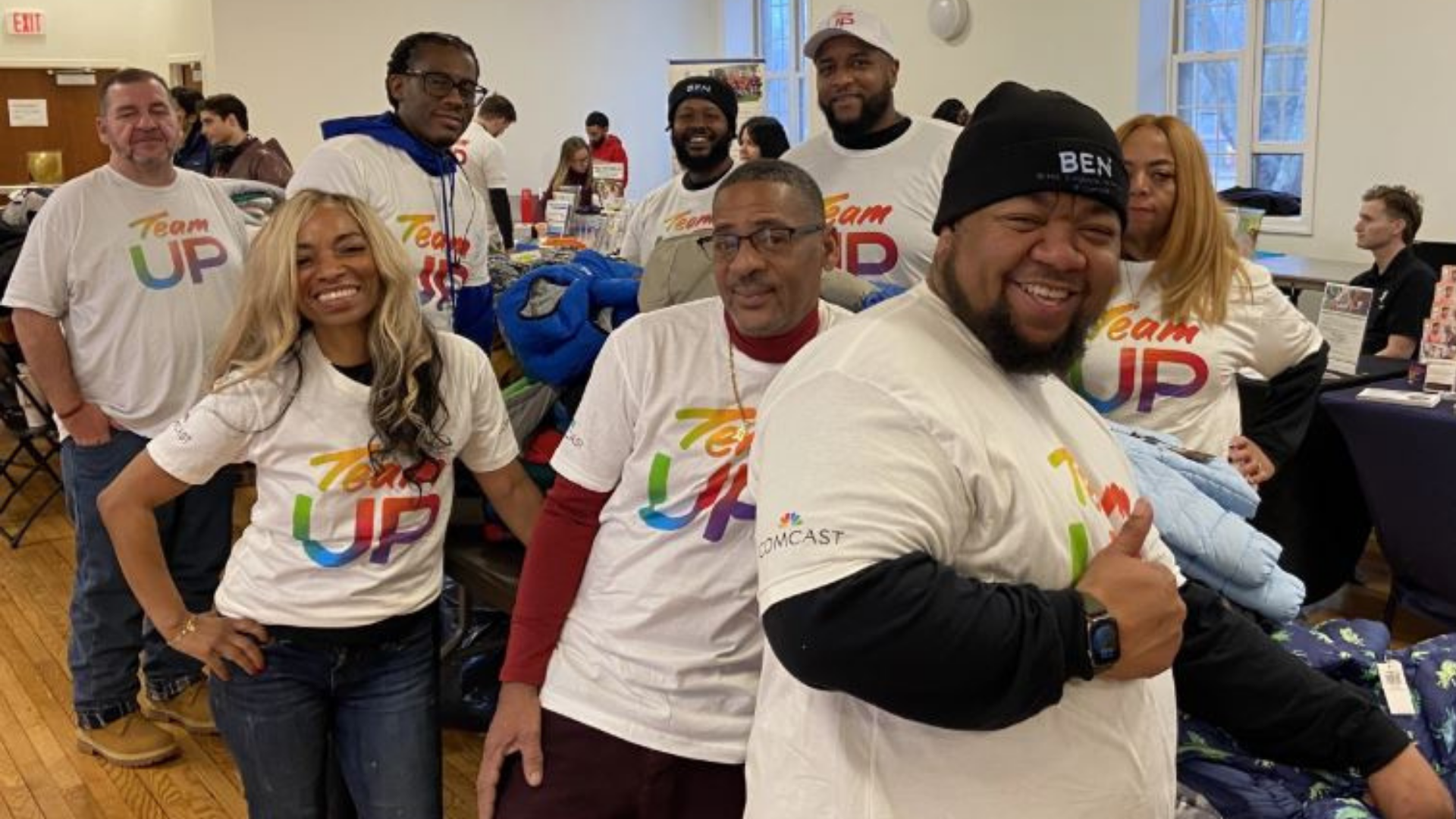 Comcast’s Black Employee Network Employee Resource Group at a MLK Day of Service Coat Distribution event in Camden, NJ.