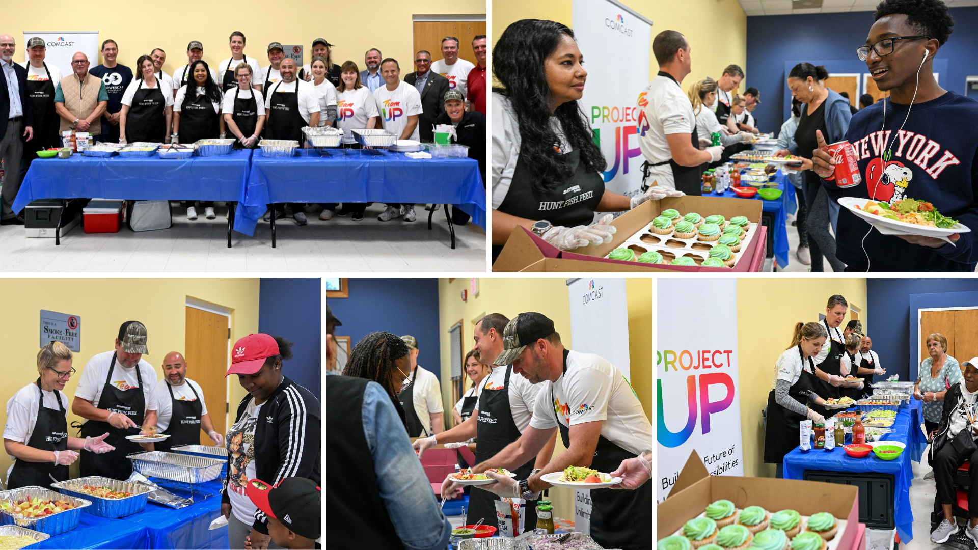 College of Comcast Team UP volunteers during the recent Hunt.Fish.Feed. event in Phillipsburg, NJ.