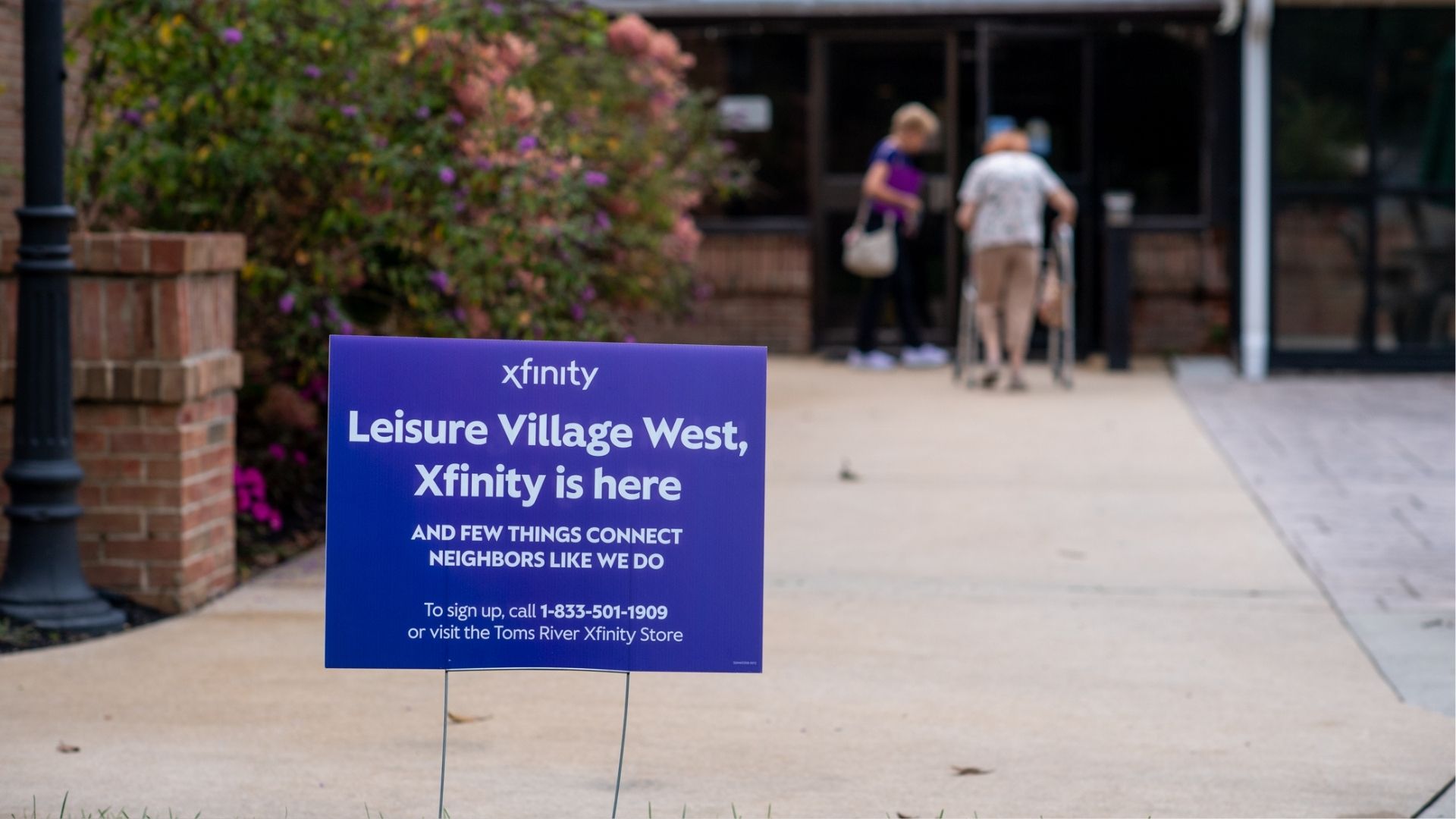 Xfinity sign in front of Leisure Village West community